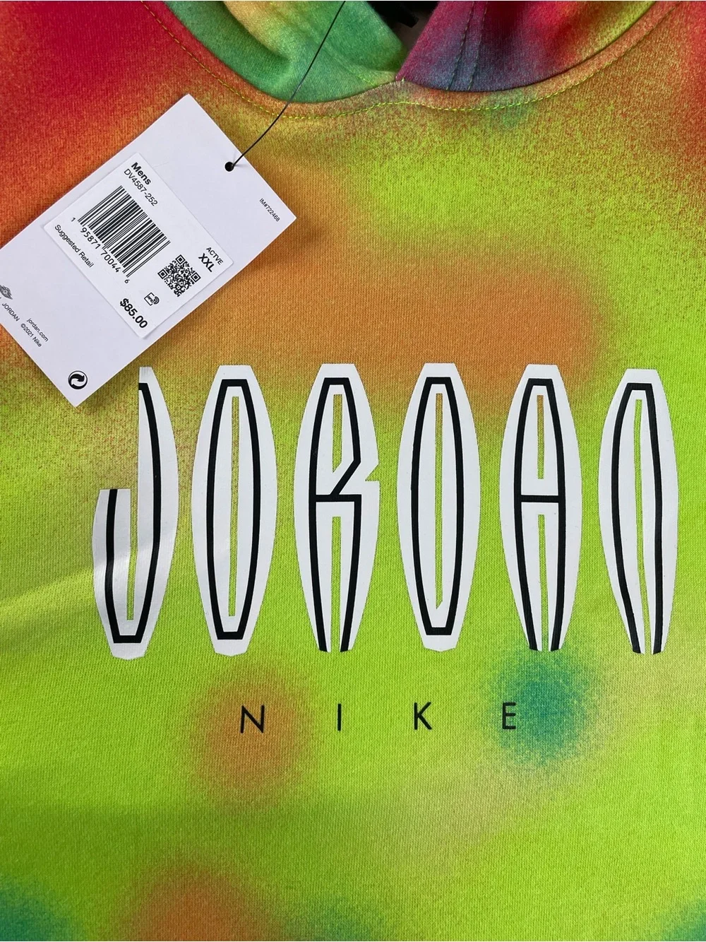 NIKE JORDAN FLIGHT MVP PULLOVER SWEATSHIRT HOODIE MULTICOLOR DV4587 MENS XXL